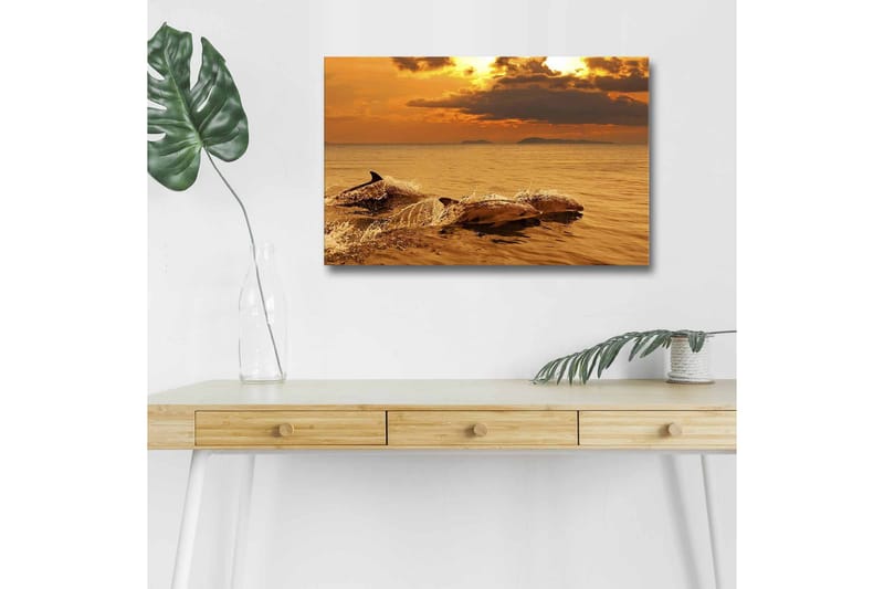 Väggdekor LED-belysning Canvas Målning - Inredning & dekor - Tavlor & konst - Canvastavla
