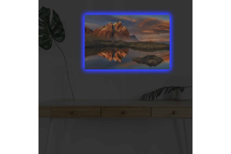Väggdekor LED-belysning Canvas Målning - Inredning & dekor - Tavlor & konst - Canvastavla