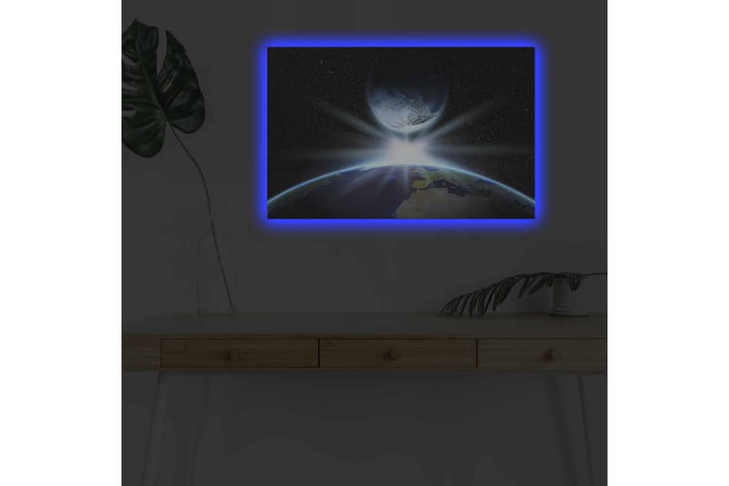 Väggdekor LED-belysning Canvas Målning - Inredning & dekor - Tavlor & konst - Canvastavla