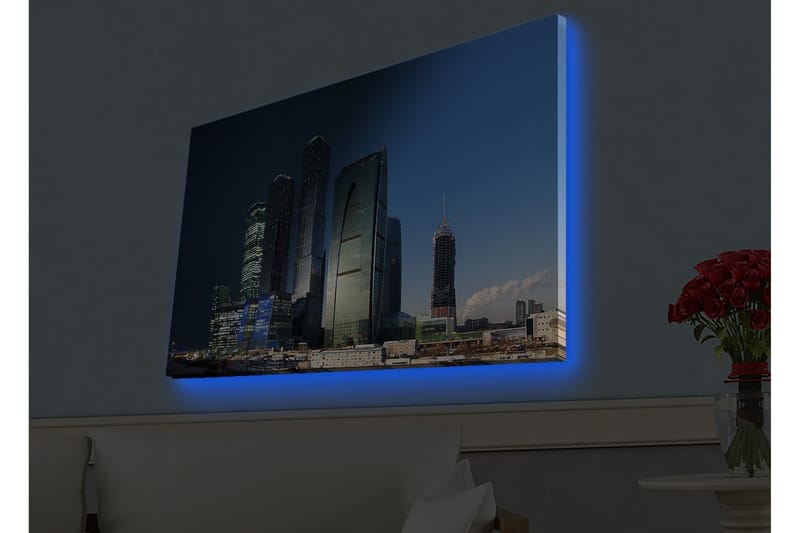 Väggdekor LED-belysning Canvas Målning - Inredning & dekor - Tavlor & konst - Canvastavla