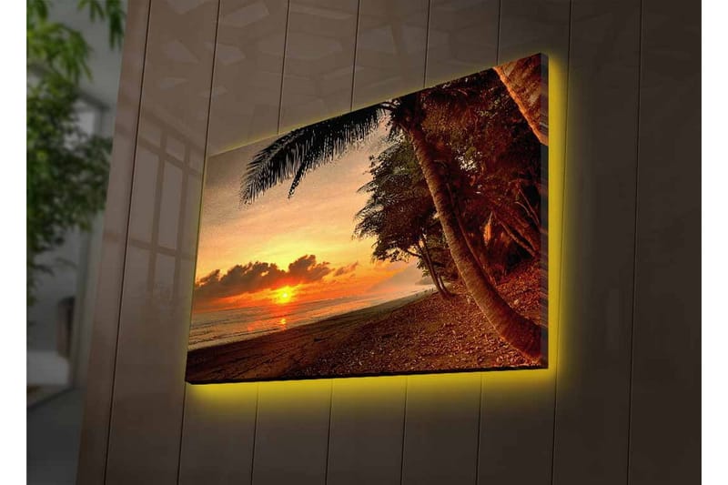 Väggdekor LED-belysning Canvas Målning - Inredning & dekor - Tavlor & konst - Canvastavla