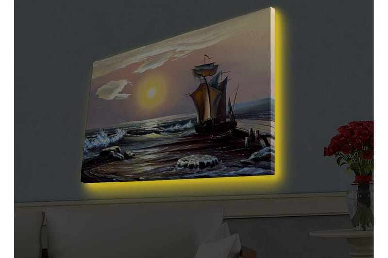 Väggdekor LED-belysning Canvas Målning - Inredning & dekor - Tavlor & konst - Canvastavla