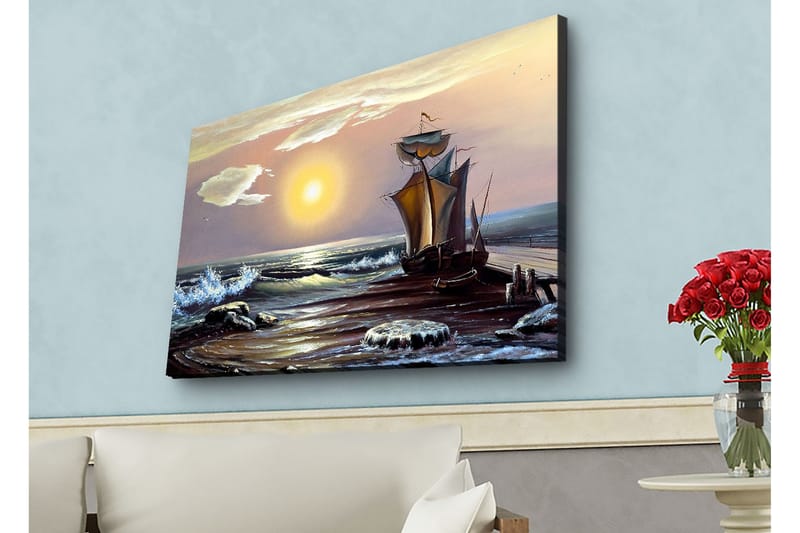 Väggdekor LED-belysning Canvas Målning - Inredning & dekor - Tavlor & konst - Canvastavla