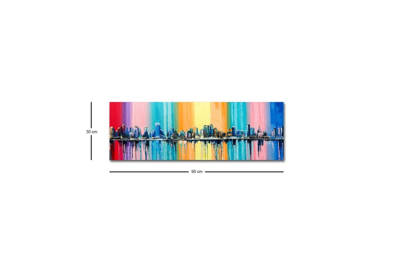 Väggdekor LED-belysning Canvas Målning - Inredning & dekor - Tavlor & konst - Canvastavla