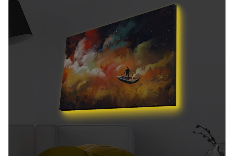 Väggdekor LED-belysning Canvas Målning - Inredning & dekor - Tavlor & konst - Canvastavla
