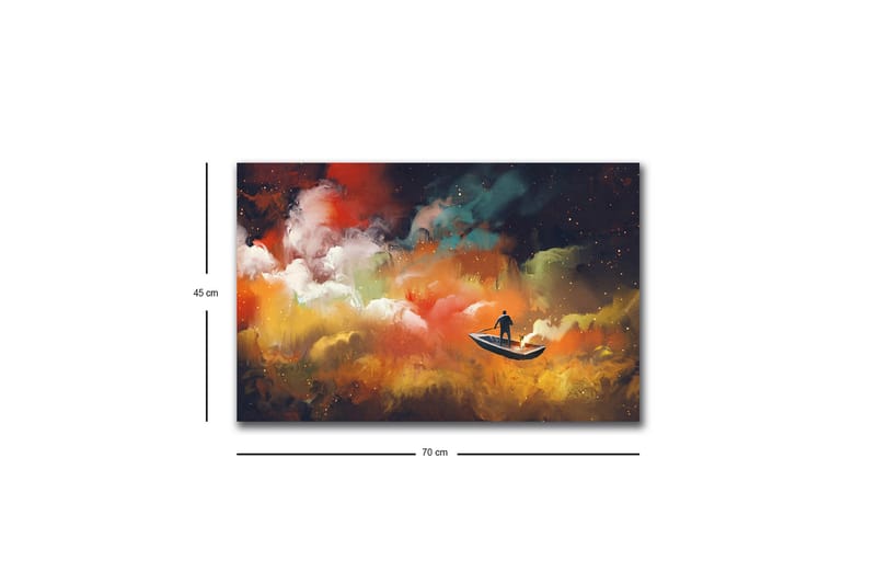 Väggdekor LED-belysning Canvas Målning - Inredning & dekor - Tavlor & konst - Canvastavla