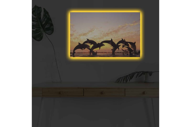 Väggdekor LED-belysning Canvas Målning - Inredning & dekor - Tavlor & konst - Canvastavla