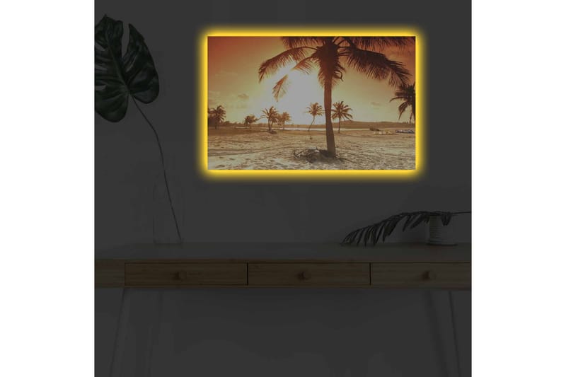 Väggdekor LED-belysning Canvas Målning - Inredning & dekor - Tavlor & konst - Canvastavla