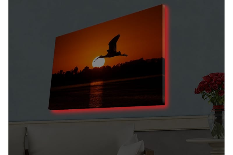 Väggdekor LED-belysning Canvas Målning - Inredning & dekor - Tavlor & konst - Canvastavla