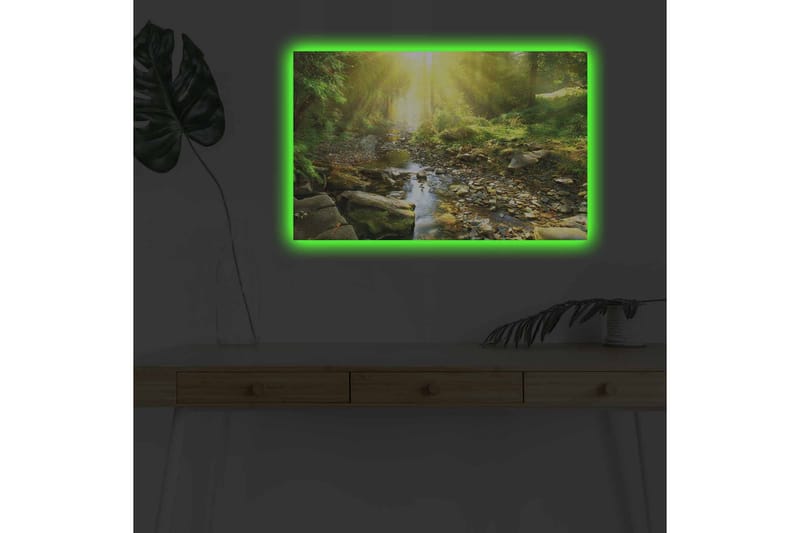 Väggdekor LED-belysning Canvas Målning - Inredning & dekor - Tavlor & konst - Canvastavla