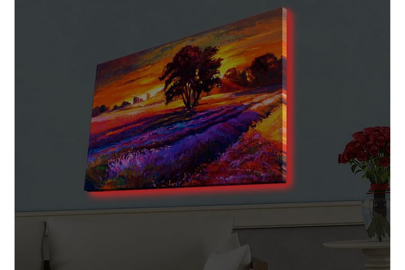 Väggdekor LED-belysning Canvas Målning - Inredning & dekor - Tavlor & konst - Canvastavla