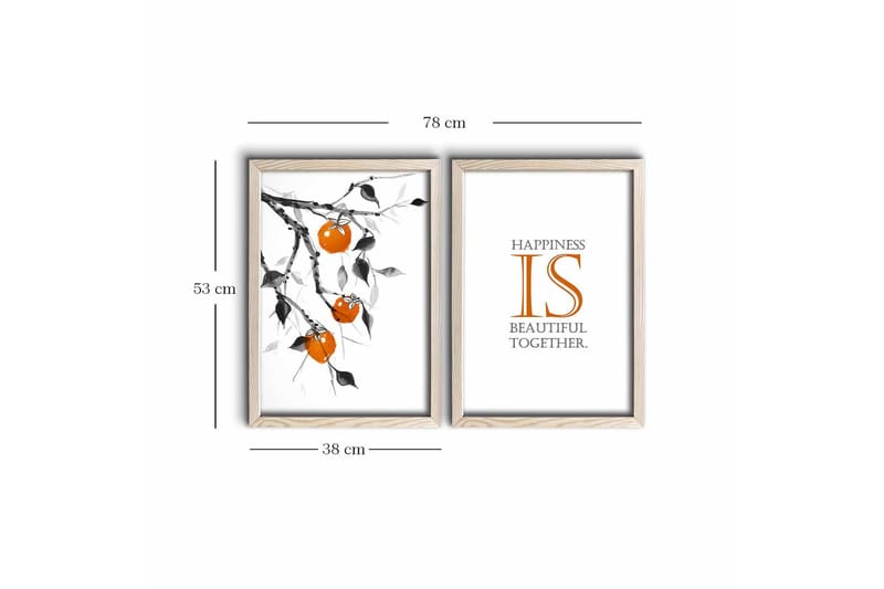 Väggdekor MDF Målning 2 Delar - Inredning & dekor - Tavlor & konst - Canvastavla