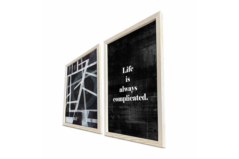 Väggdekor MDF Målning 2 Delar - Inredning & dekor - Tavlor & konst - Canvastavla