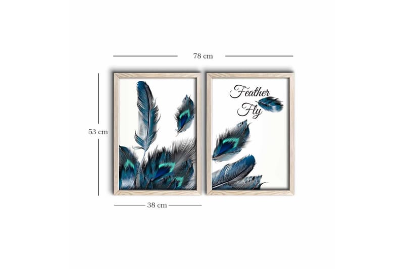 Väggdekor MDF Målning 2 Delar - Inredning & dekor - Tavlor & konst - Canvastavla