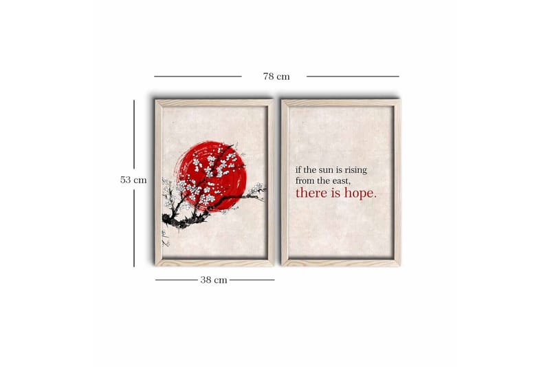 Väggdekor MDF Målning 2 Delar - Inredning & dekor - Tavlor & konst - Canvastavla