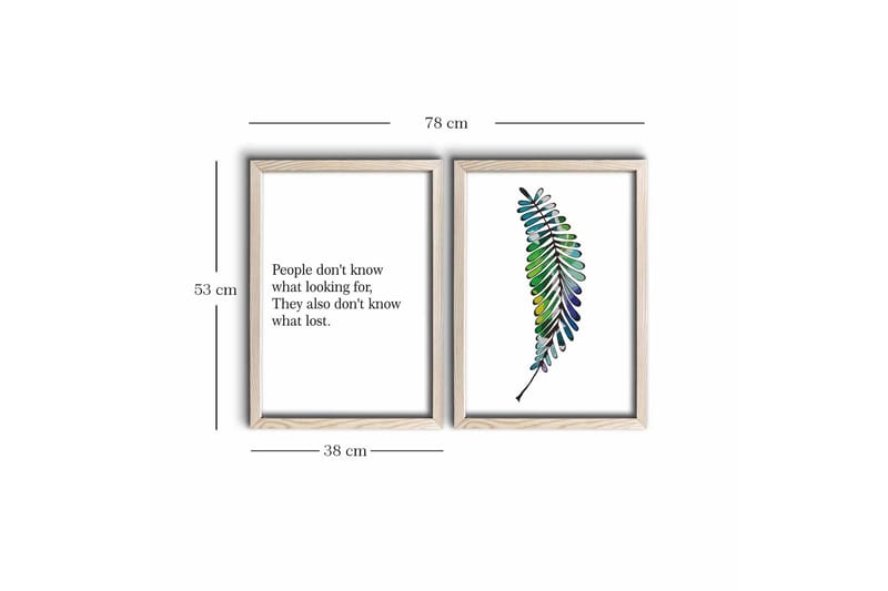 Väggdekor MDF Målning 2 Delar - Inredning & dekor - Tavlor & konst - Canvastavla