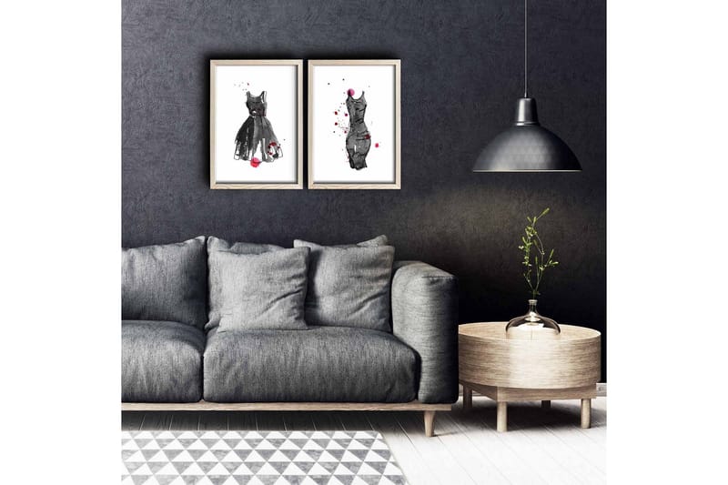 Väggdekor MDF Målning 2 Delar