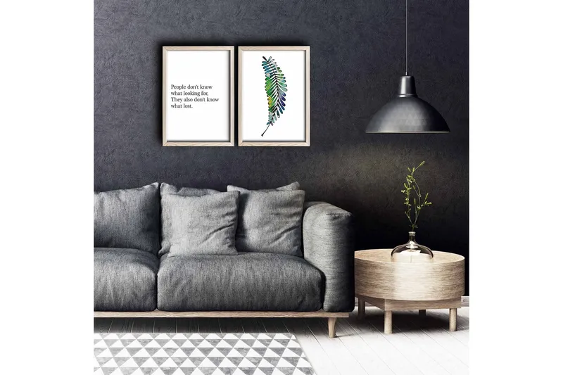 Väggdekor MDF Målning 2 Delar