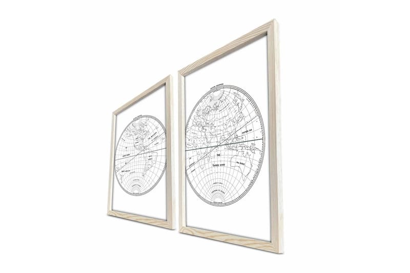 Väggdekor MDF Målning 2 Delar - Inredning & dekor - Tavlor & konst - Canvastavla