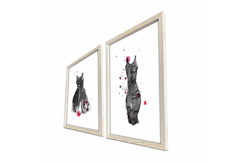 Väggdekor MDF Målning 2 Delar - Inredning & dekor - Tavlor & konst - Canvastavla