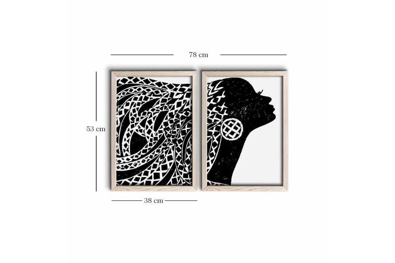 Väggdekor MDF Målning 2 Delar - Inredning & dekor - Tavlor & konst - Canvastavla