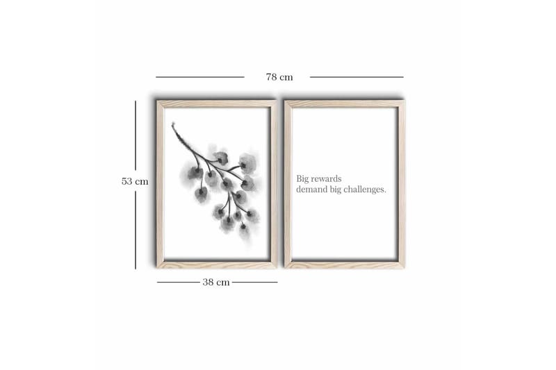 Väggdekor MDF Målning 2 Delar - Inredning & dekor - Tavlor & konst - Canvastavla