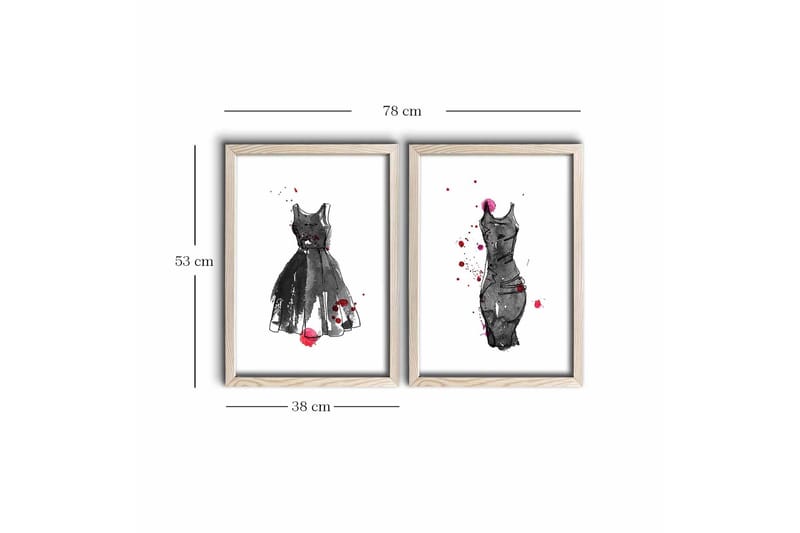 Väggdekor MDF Målning 2 Delar - Inredning & dekor - Tavlor & konst - Canvastavla