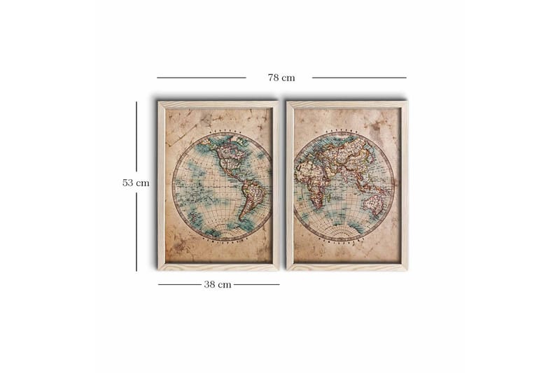 Väggdekor MDF Målning 2 Delar - Inredning & dekor - Tavlor & konst - Canvastavla