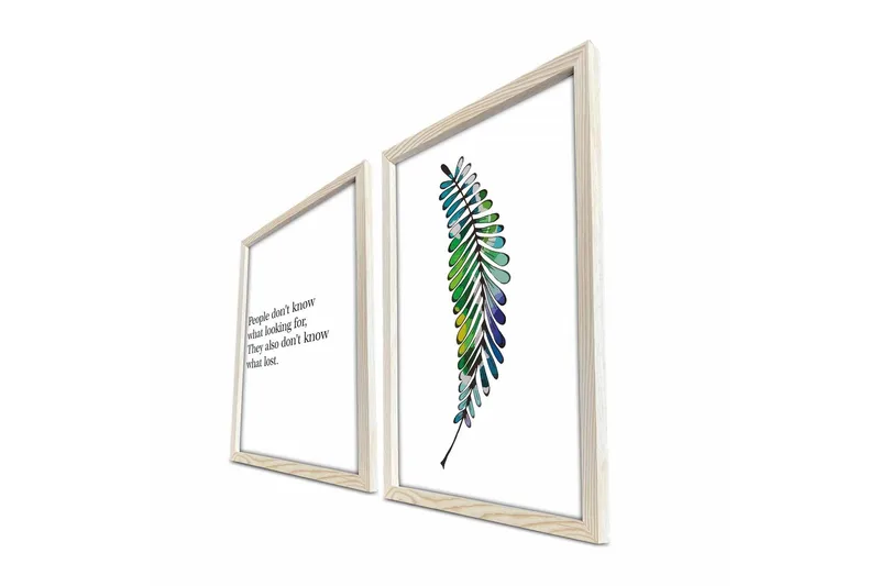 Väggdekor MDF Målning 2 Delar - Inredning & dekor - Tavlor & konst - Canvastavla