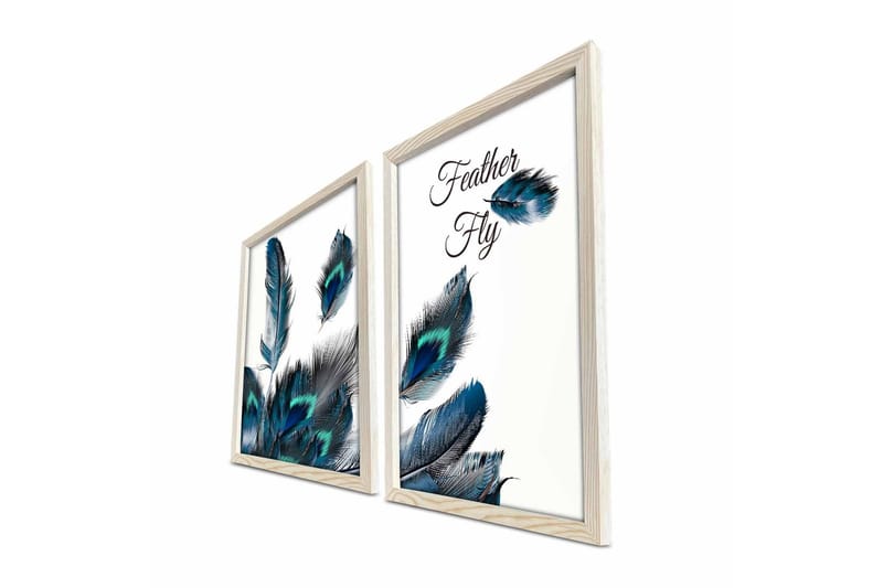 Väggdekor MDF Målning 2 Delar - Inredning & dekor - Tavlor & konst - Canvastavla