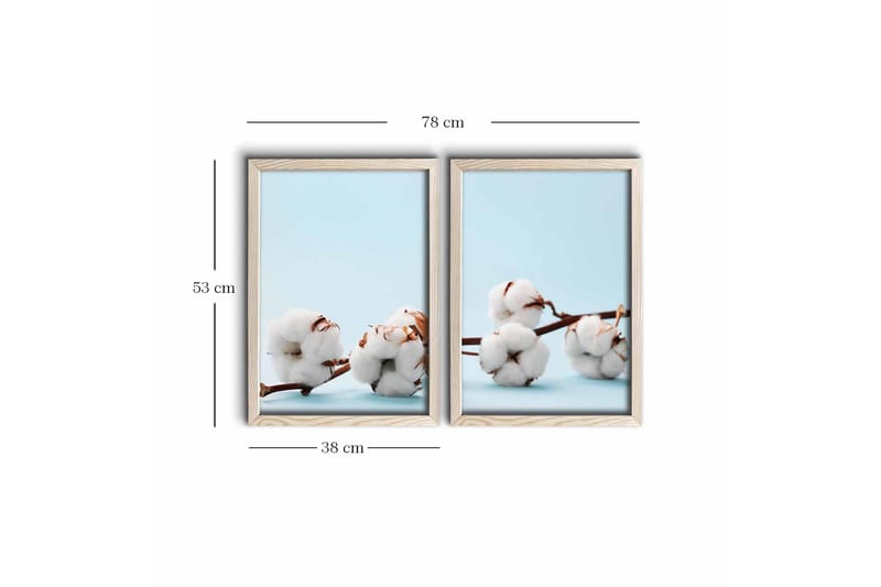 Väggdekor MDF Målning 2 Delar - Inredning & dekor - Tavlor & konst - Canvastavla