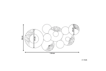 Cesium Väggdekoration - Silver/Svart - Inredning & dekor - Tavlor & konst - Canvastavla