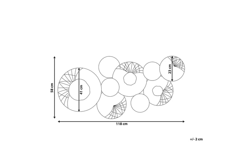 Cesium Väggdekoration - Silver/Svart - Inredning & dekor - Tavlor & konst - Canvastavla