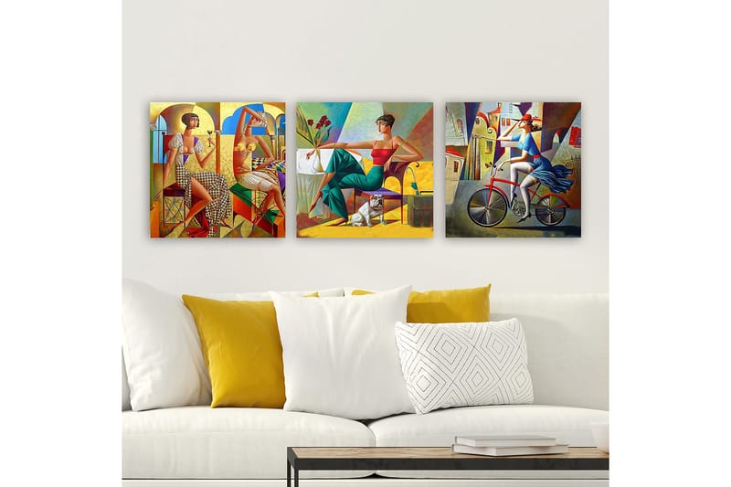 Decorative Canvas Painting (3 Pieces) 30x30