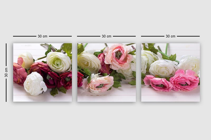 Decorative Canvas Painting (3 Pieces) 30x30 - Inredning & dekor - Tavlor & konst - Canvastavla