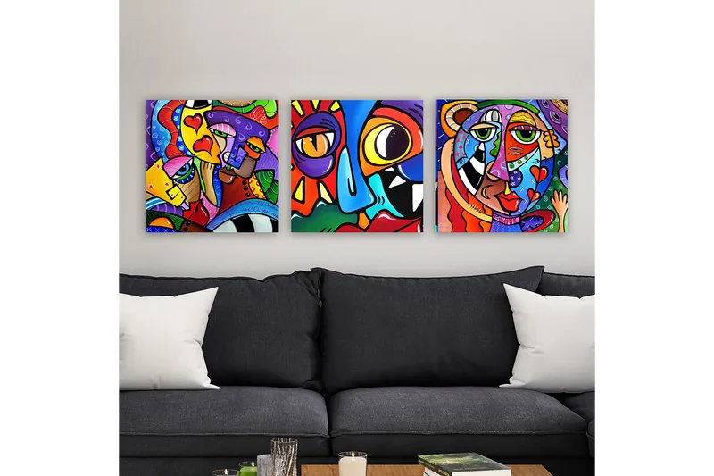 Decorative Canvas Painting (3 Pieces) 30x30