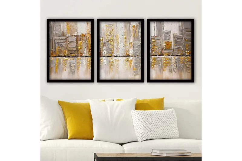 Decorative Framed Painting (3 Pieces) 35x45