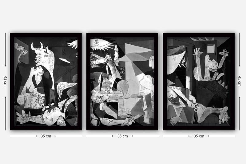 Decorative Framed Painting (3 Pieces) 35x45 - Inredning & dekor - Tavlor & konst - Canvastavla