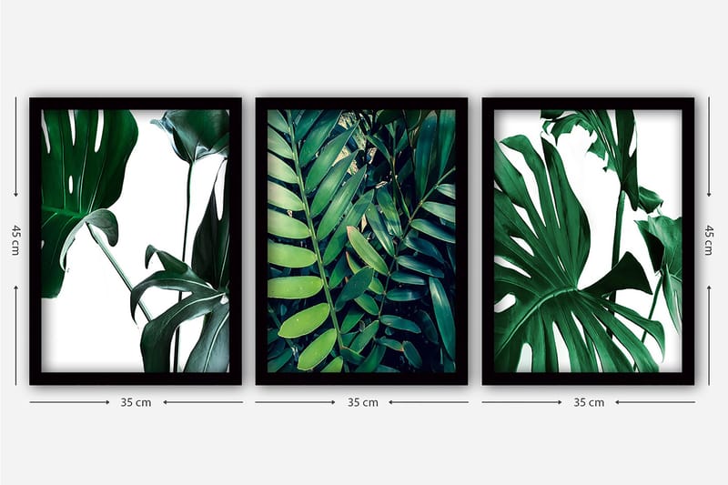 Decorative Framed Painting (3 Pieces) 35x45 - Inredning & dekor - Tavlor & konst - Canvastavla