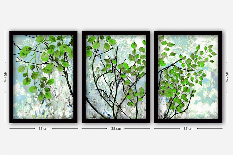 Decorative Framed Painting (3 Pieces) 35x45 - Inredning & dekor - Tavlor & konst - Canvastavla