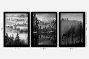 Decorative Framed Painting (3 Pieces) 35x45 - Inredning & dekor - Tavlor & konst - Canvastavla