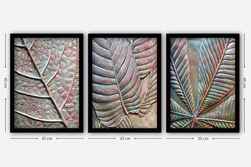 Decorative Framed Painting (3 Pieces) 35x45 - Inredning & dekor - Tavlor & konst - Canvastavla