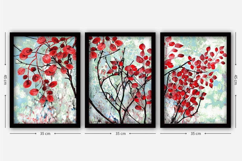 Decorative Framed Painting (3 Pieces) 35x45 - Inredning & dekor - Tavlor & konst - Canvastavla