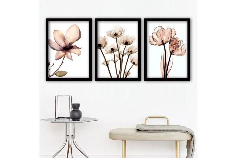 Decorative Framed Painting (3 Pieces) 35x45