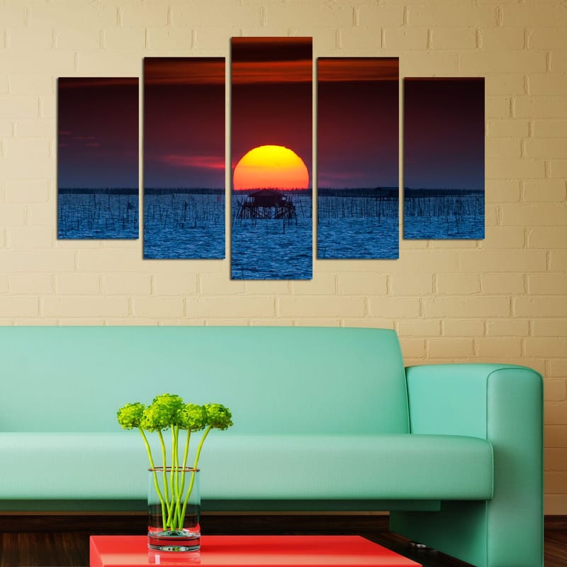 Decorative MDF Painting (5 Pieces) 20x60 - Inredning & dekor - Tavlor & konst - Canvastavla