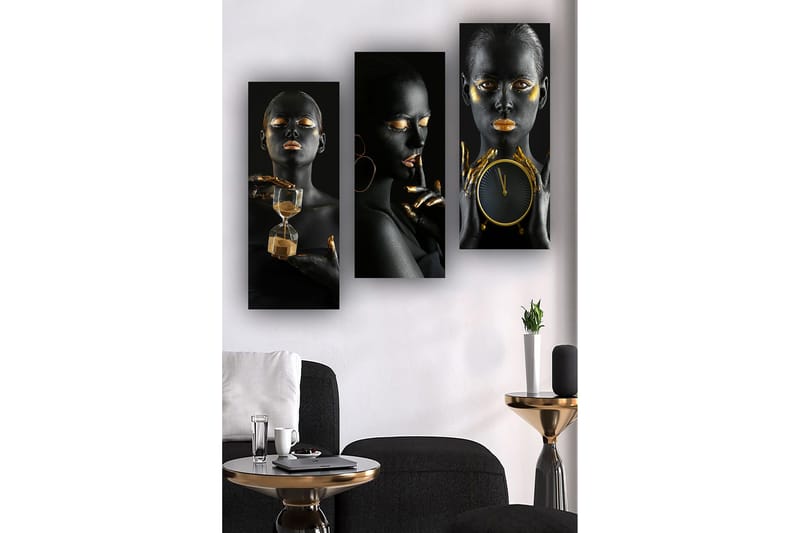Decorative MDF Painting (3 Pieces) 20x50 - Inredning & dekor - Tavlor & konst - Canvastavla
