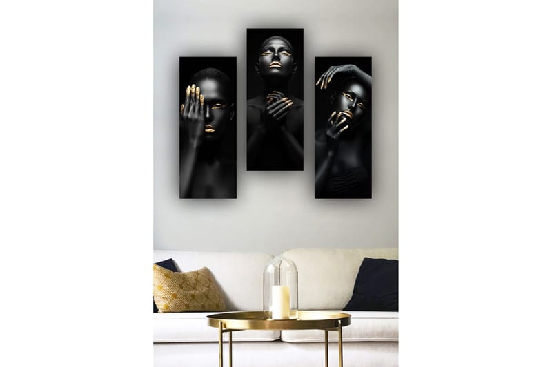 Decorative MDF Painting (3 Pieces) 20x50 - Inredning & dekor - Tavlor & konst - Canvastavla