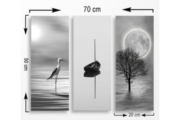 Decorative MDF Painting (3 Pieces) 20x50 - Inredning & dekor - Tavlor & konst - Canvastavla