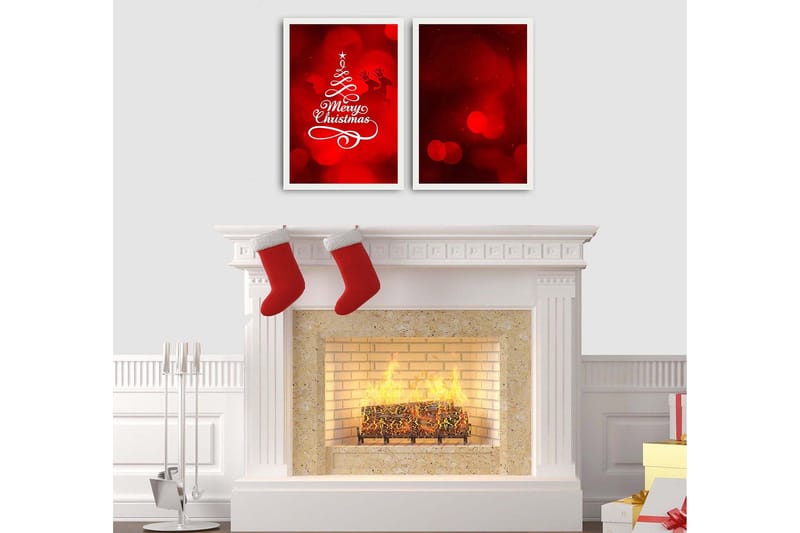 Dekorativ Inramad MDF-målning 2-Delar 35x50 cm - Flerfärgad - Inredning & dekor - Tavlor & konst