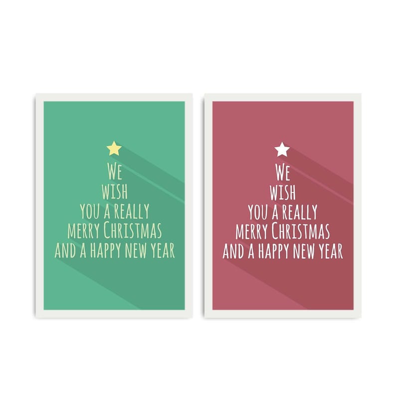 Dekorativ Inramad MDF-målning 2-Delar 35x50 cm, Flerfärgad